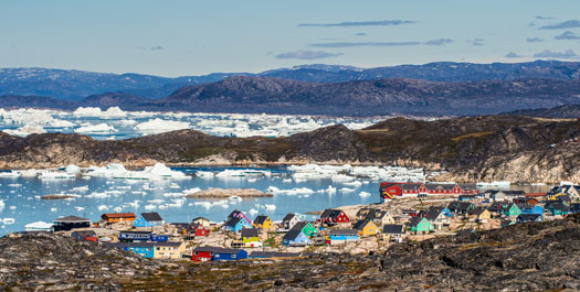 Arrive Ilulissat, Greenland