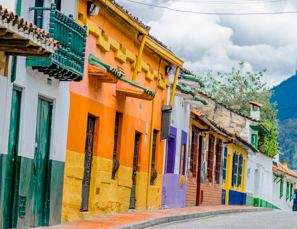 Colorful street in Bogota