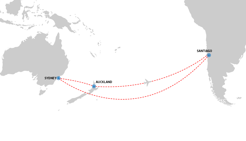 Qantas flight path