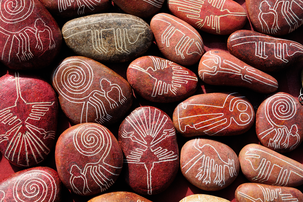 Souvenir rocks from the Nazca Lines.