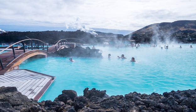 Blue Lagoon geothermal spa, Iceland.