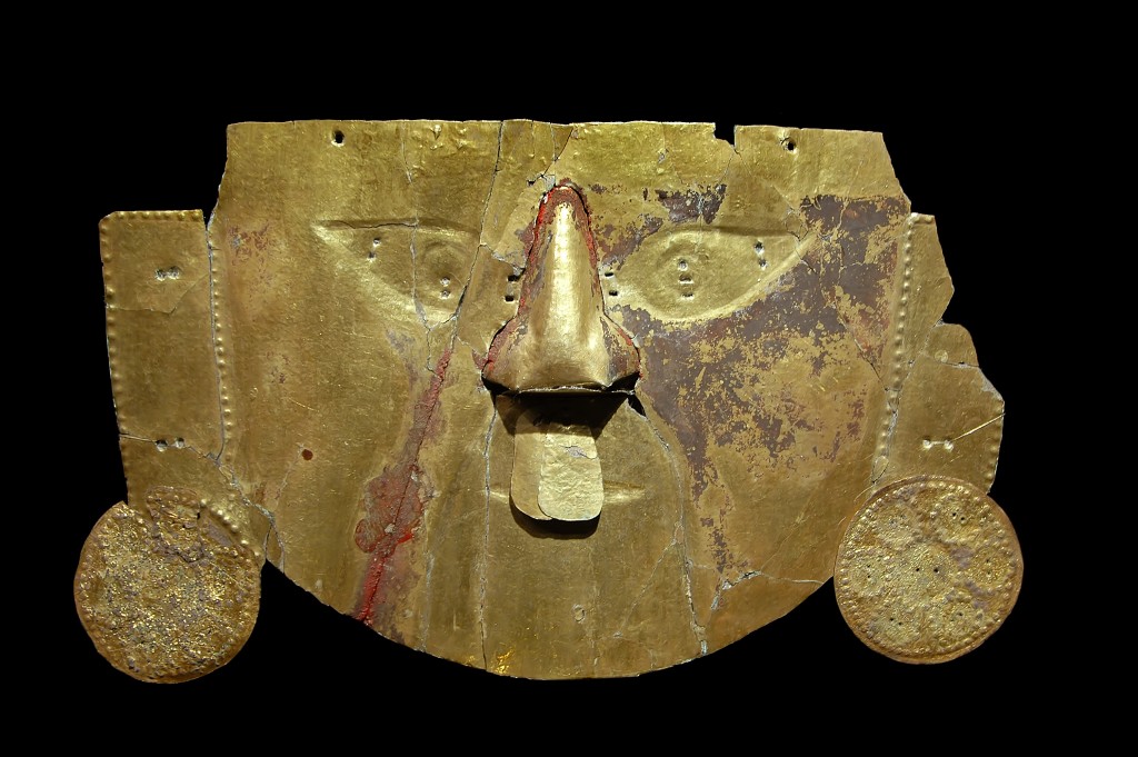 south america Gold Inca Mask