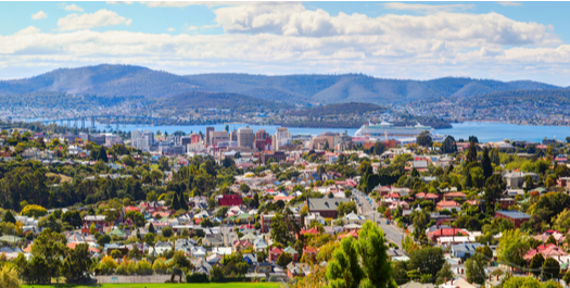 Disembarkation in Hobart, Tasmania