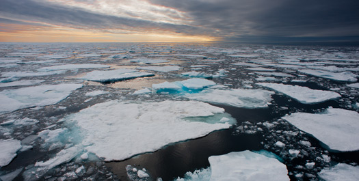 Navigating through sea ice