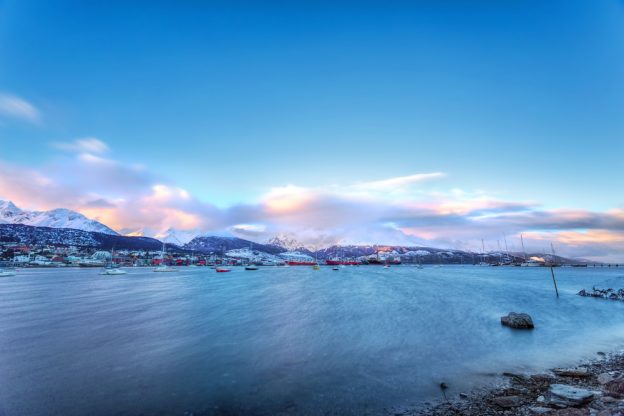 The bay of Ushuaia, in the southernmost tip of the Andes
