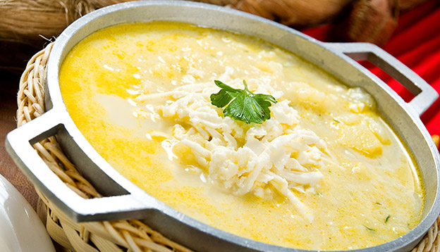 Locro - a typical Ecuadorian potato soup dish