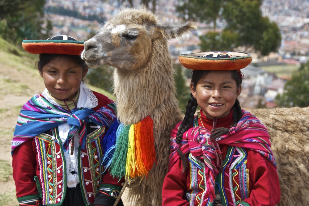 Quechua children, one of the indigenous cultures. 