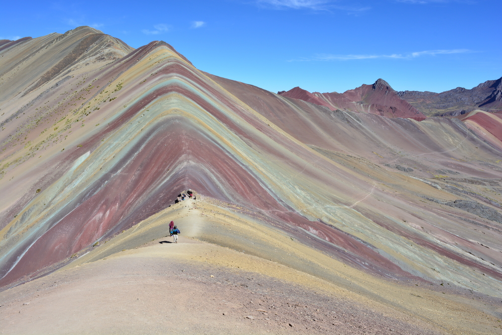 Cerro Colorado, also known as Rainbow Mountains, near to Cusco, Peru