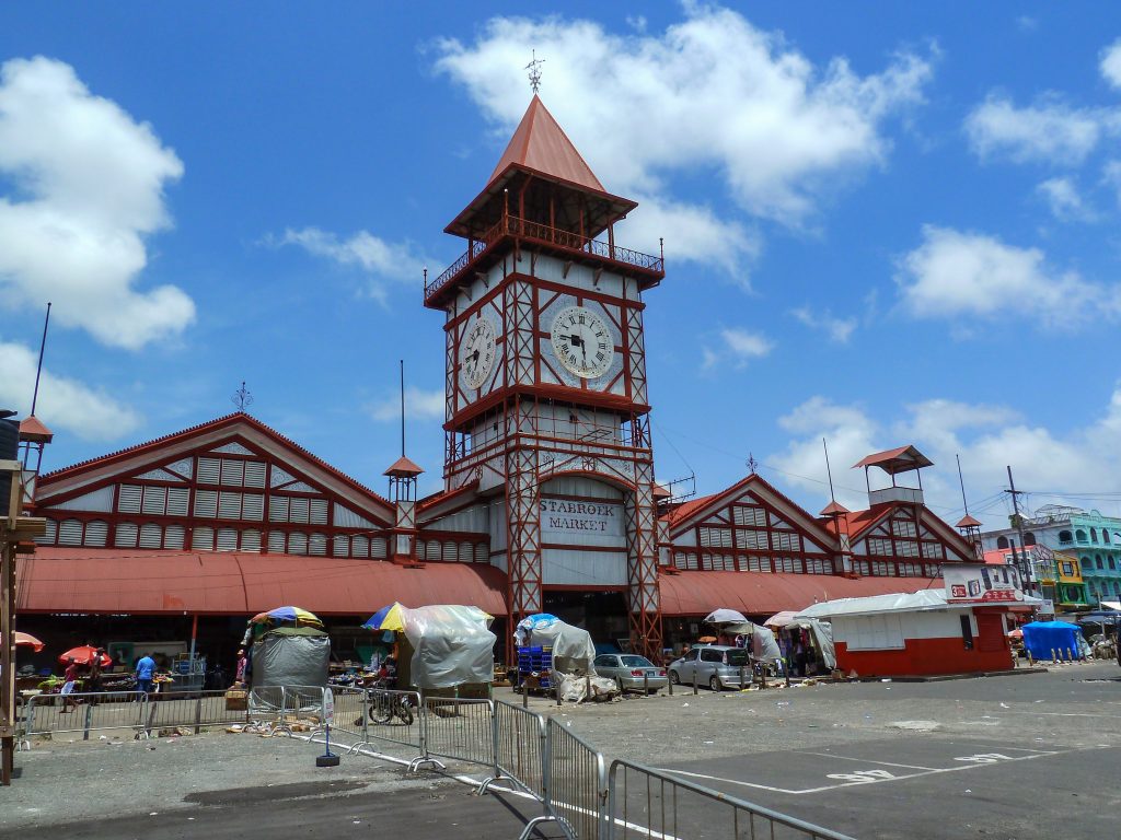 Clock tower of Stabroek market, Georgetown, Guyana. Photo Credit: Shutterstock