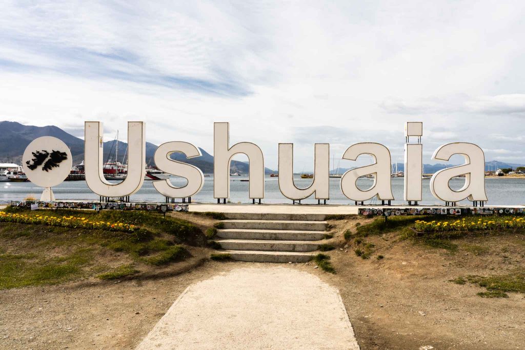 Ushuaia sign, town center