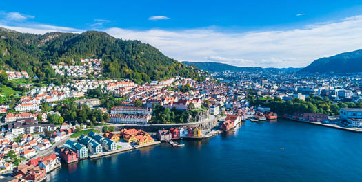 Disembark in Bergen, Norway