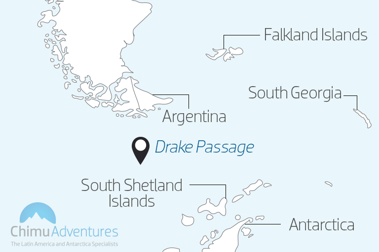 Map of the Drake Passage