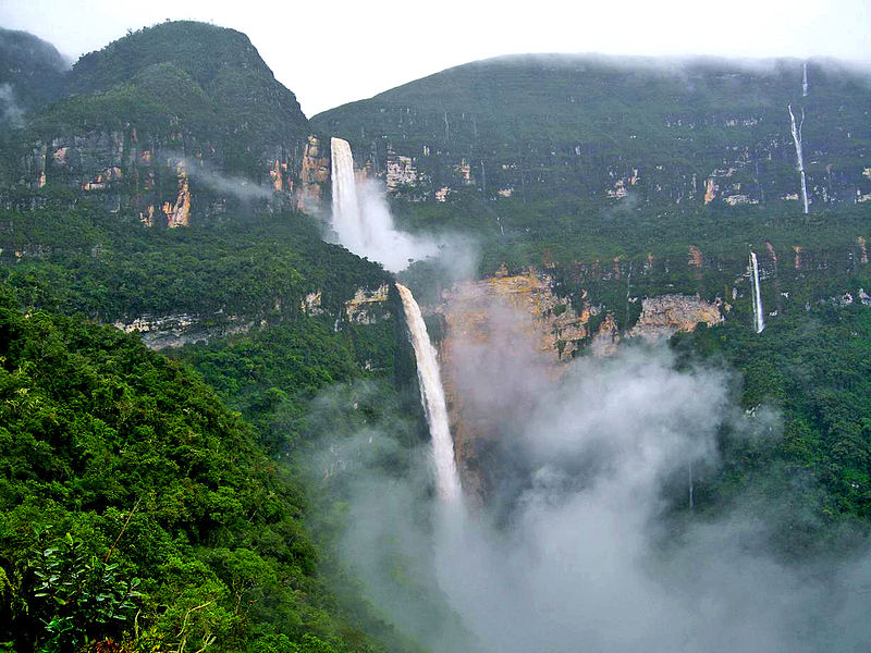 Gocta waterfalls in the rainforest in peru
