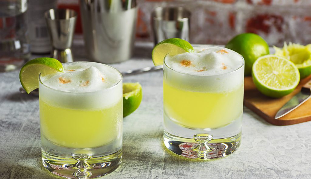 Two Pisco Sour Cocktails