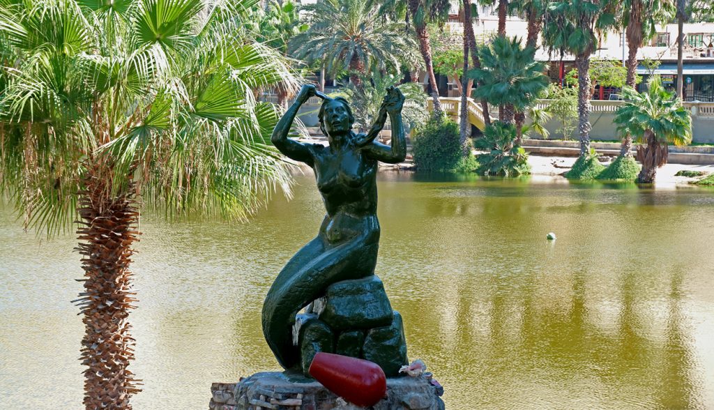 Mermaid Statue of Huaca China, Beautiful Princess in the Legend of this Oasis Town Who Gave Birth to the Lagoon, Huacachina