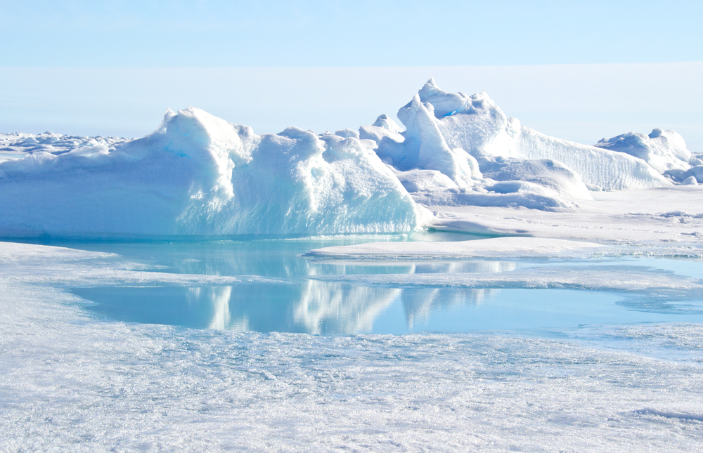 icebergs in the north pole, Arctic region