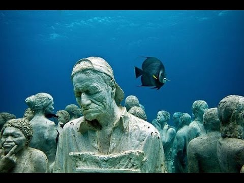 The MUSA underwater museum in Cancun, Mexico