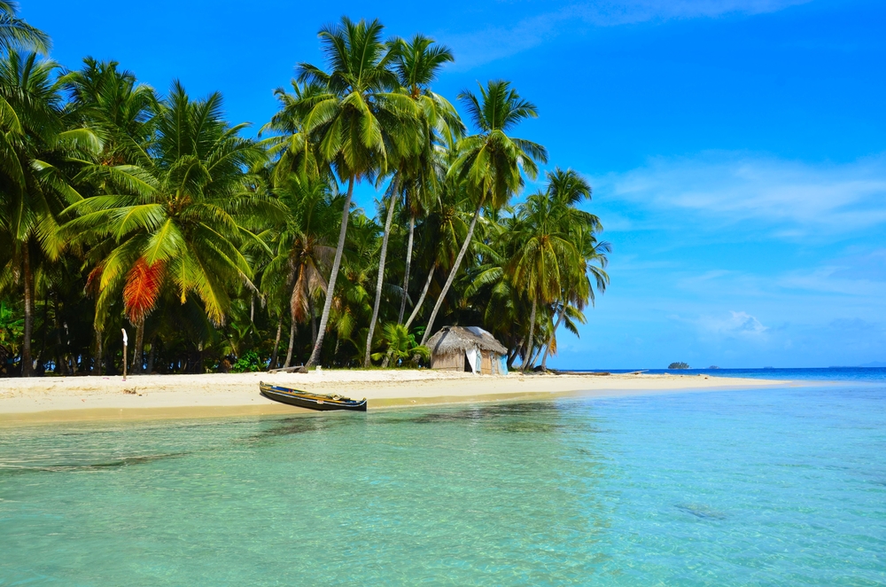 San Blas tropical Island in Panama