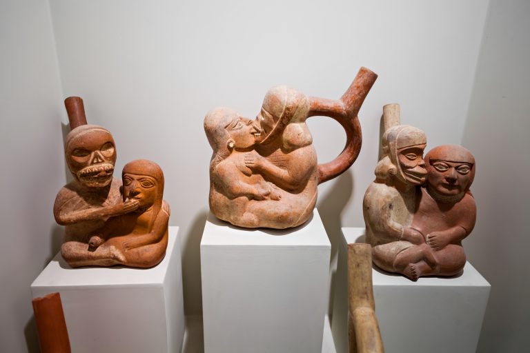  LIMA, PERU - MAY 28, 2015: Erotic pottery in the Larco Museum, located in Lima, Peru credit shutterstock