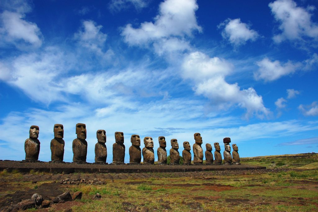 Statues at Easter Island, Chile