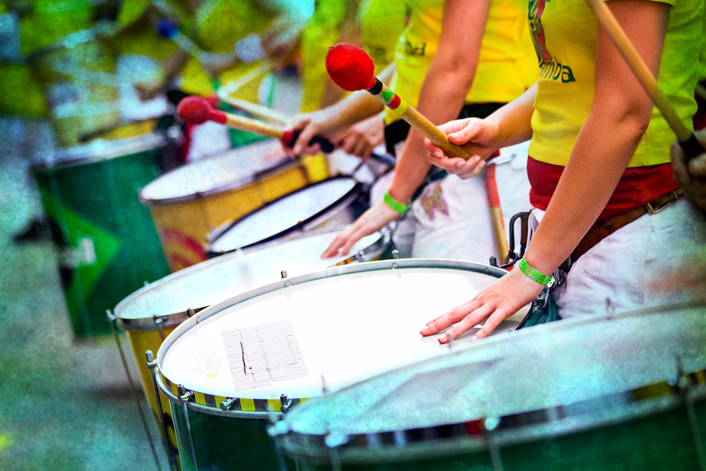 Parades and music during Carnival in Rio