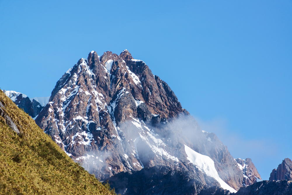Rocky mountains in the Cordillera Blanca