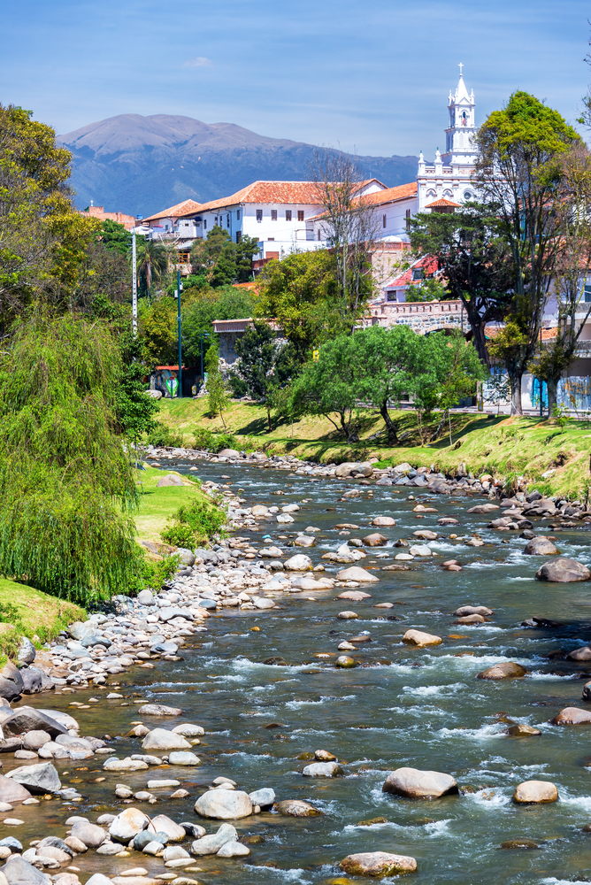 View of Cuenca, Ecuador. 